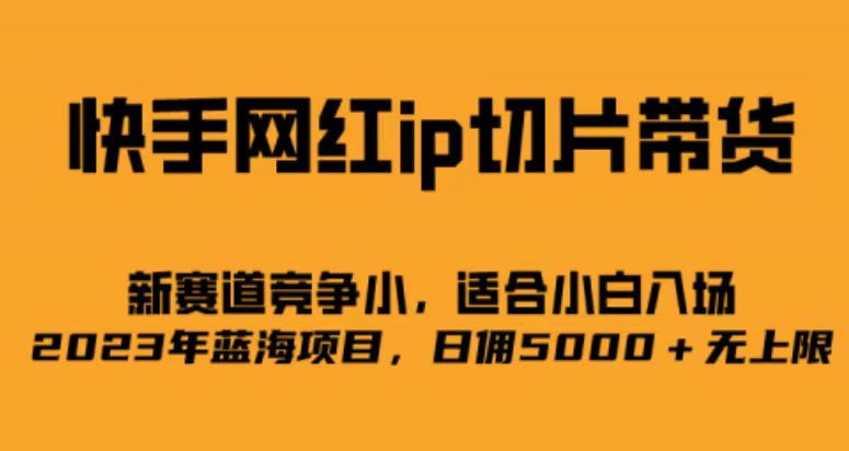 （6832期）快手网红ip切片新赛道，竞争小事，适合小白  2023蓝海项目-启航188资源站